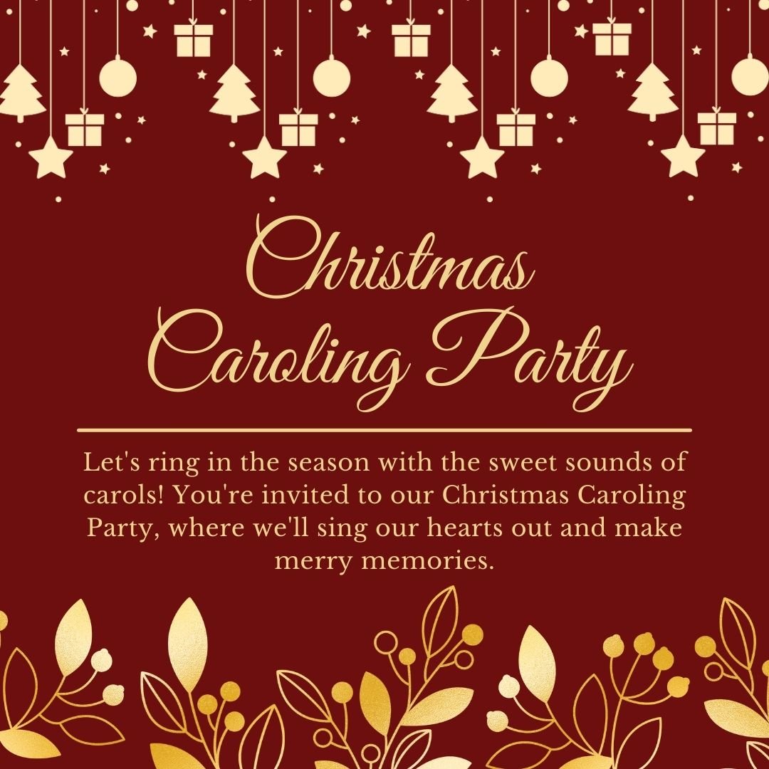 Christmas Caroling Party Invitation Wording