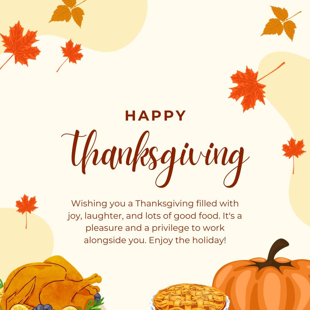 Thanksgiving Messages For Colleagues or Coworkers