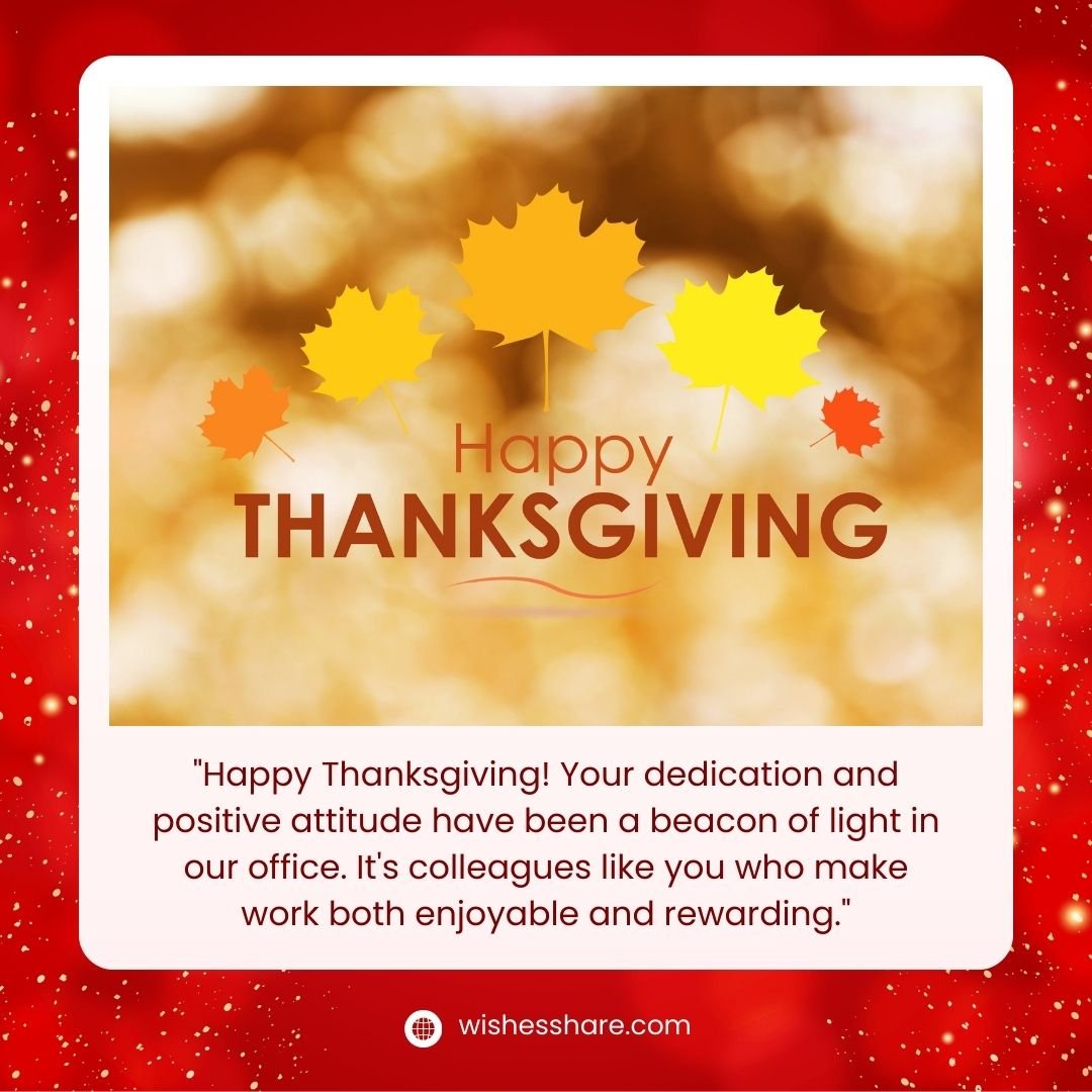 Thanksgiving Messages For Colleagues or Coworkers