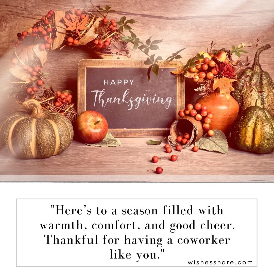 Thanksgiving Messages For Colleagues or Coworkers