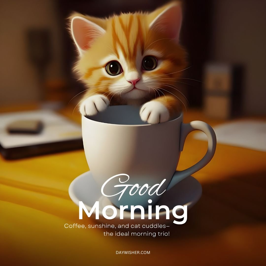 Good Morning Cat Images coffee cup
