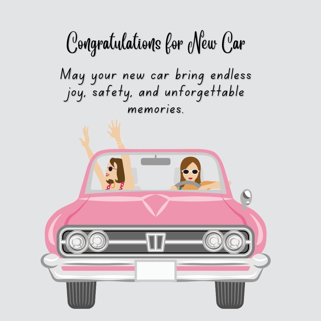 Heartwarming Messages to Congratulate for New Car