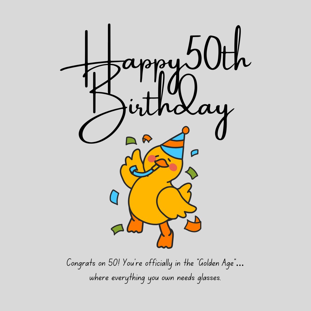 Loving and Funny 50th Birthday Wishes for Siblings