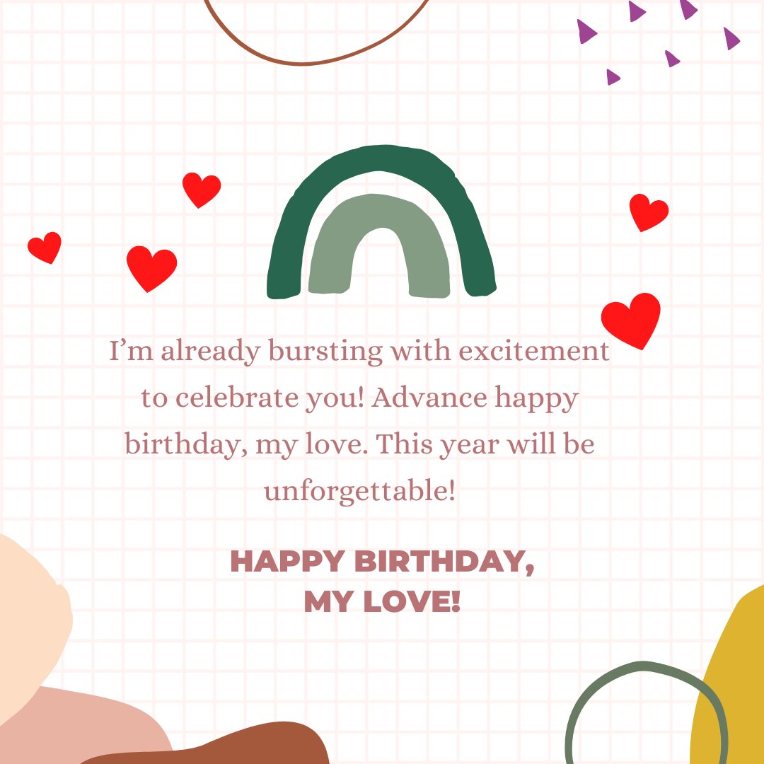 Advance Birthday Messages for Husband