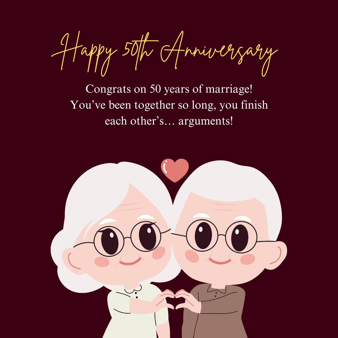 Funny 50th Anniversary Wishes