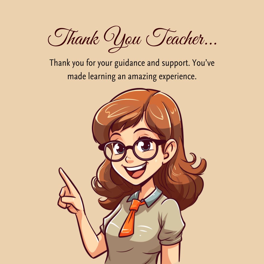 Short Thank You Message for Teacher