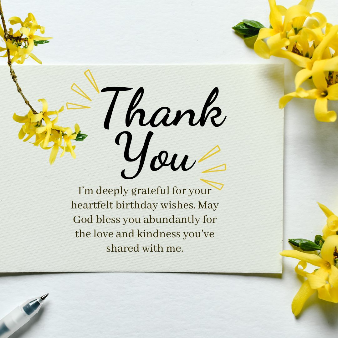 Spiritual Thank You Message for Birthday Wishes