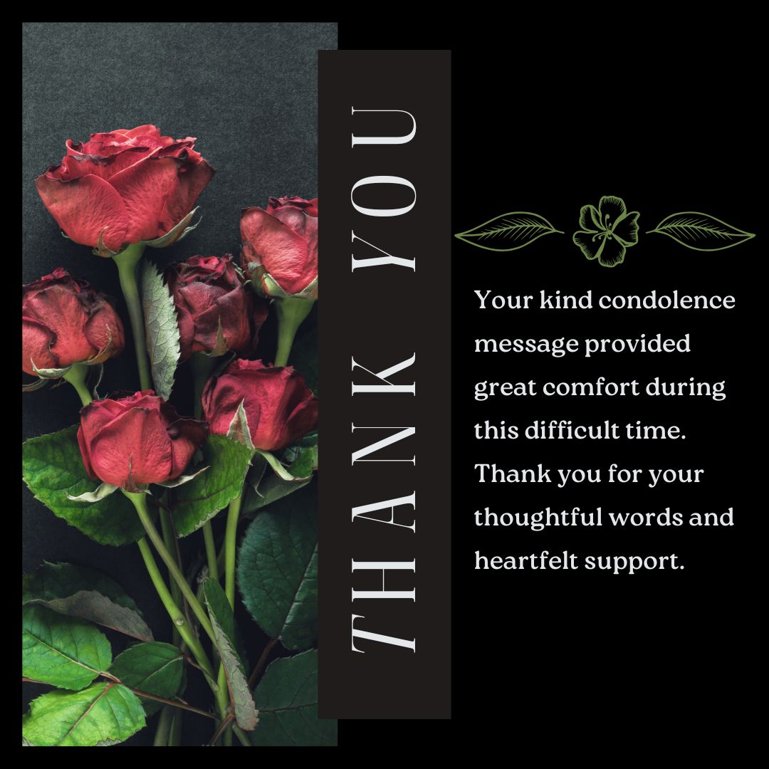 Thank You Messages for Condolences