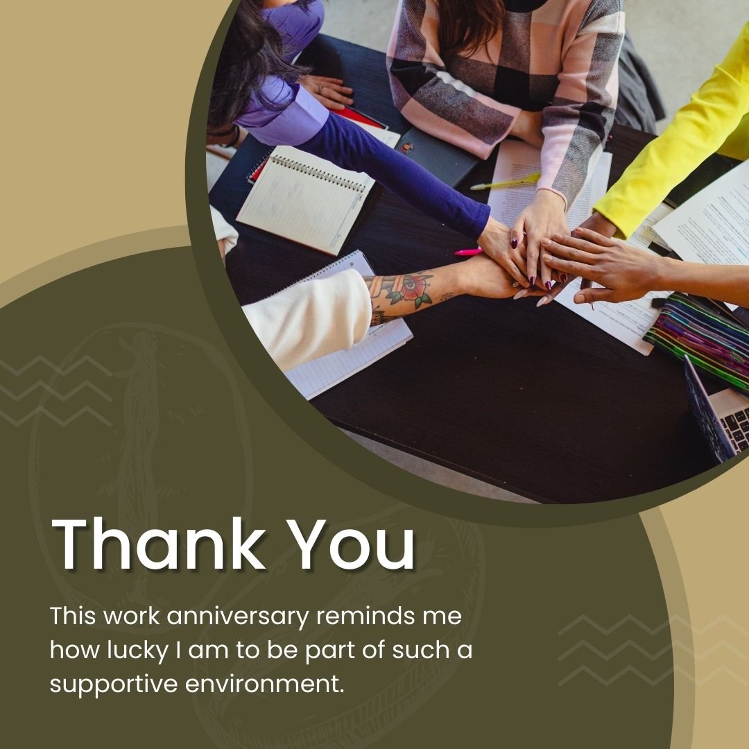 thank you messages for work anniversary wishes