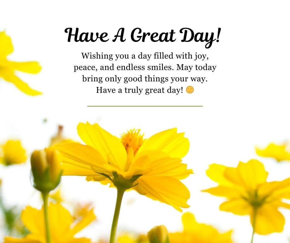 Have a Great Day Wishes to Cheer a Person Up